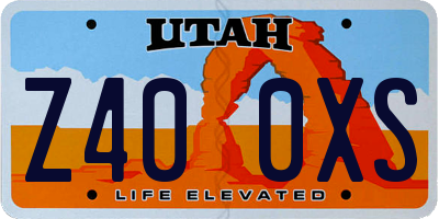 UT license plate Z400XS