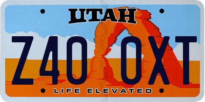 UT license plate Z400XT