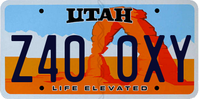 UT license plate Z400XY