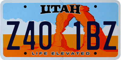 UT license plate Z401BZ