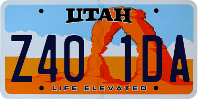 UT license plate Z401DA