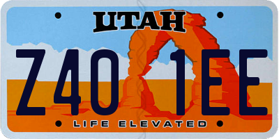 UT license plate Z401EE