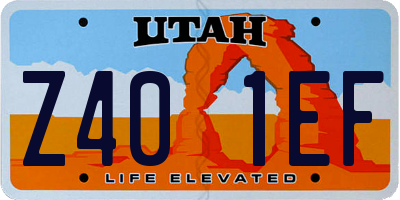 UT license plate Z401EF