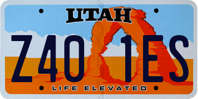UT license plate Z401ES