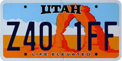 UT license plate Z401FF