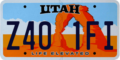 UT license plate Z401FI