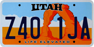 UT license plate Z401JA