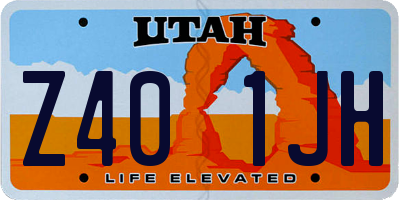 UT license plate Z401JH