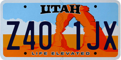 UT license plate Z401JX