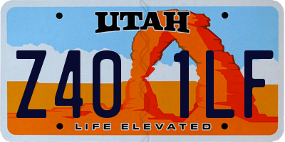 UT license plate Z401LF