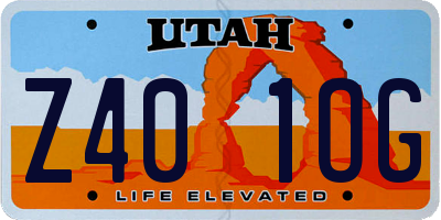 UT license plate Z401OG