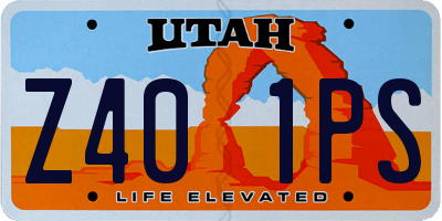 UT license plate Z401PS