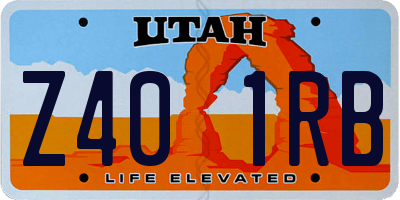 UT license plate Z401RB
