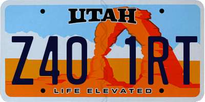 UT license plate Z401RT