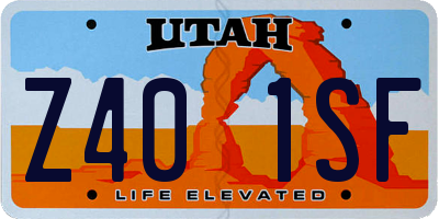 UT license plate Z401SF