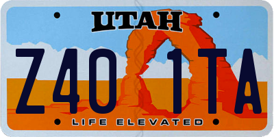 UT license plate Z401TA