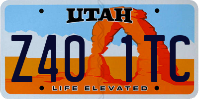 UT license plate Z401TC