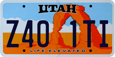 UT license plate Z401TI