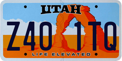 UT license plate Z401TQ