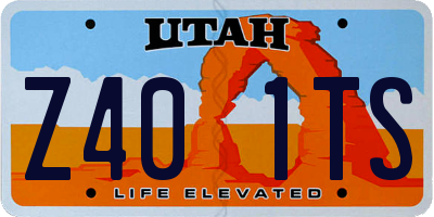 UT license plate Z401TS