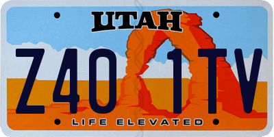 UT license plate Z401TV