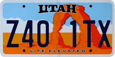 UT license plate Z401TX