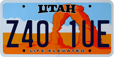 UT license plate Z401UE
