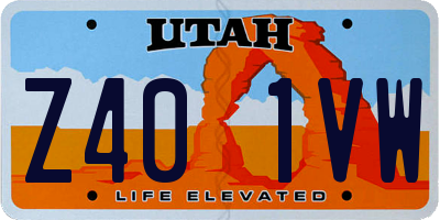 UT license plate Z401VW