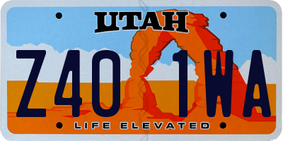 UT license plate Z401WA