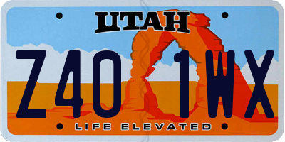 UT license plate Z401WX