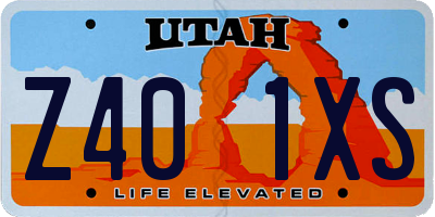 UT license plate Z401XS