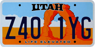 UT license plate Z401YG