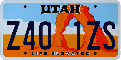 UT license plate Z401ZS