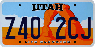 UT license plate Z402CJ