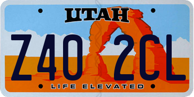 UT license plate Z402CL