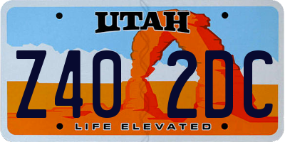 UT license plate Z402DC