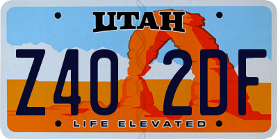 UT license plate Z402DF