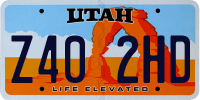 UT license plate Z402HD