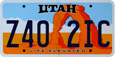 UT license plate Z402IC