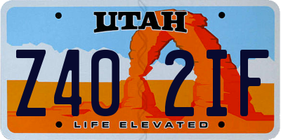 UT license plate Z402IF
