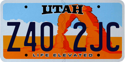 UT license plate Z402JC