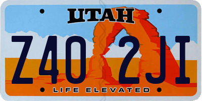 UT license plate Z402JI