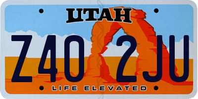 UT license plate Z402JU