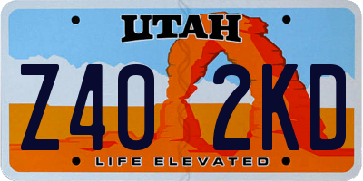 UT license plate Z402KD