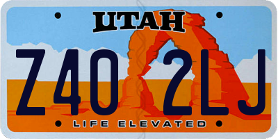 UT license plate Z402LJ