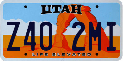 UT license plate Z402MI