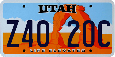 UT license plate Z402OC