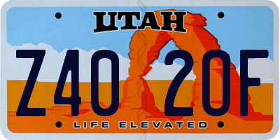 UT license plate Z402OF