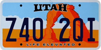 UT license plate Z402QI