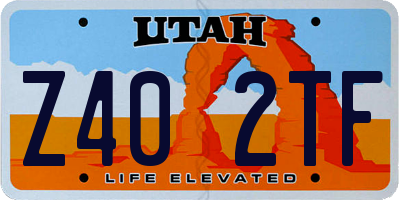 UT license plate Z402TF